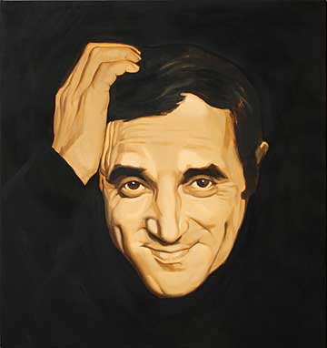 The portrait of Charles Aznavour 