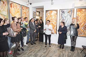 Открытие персональной выставки в галерее Artspase.kz 30 сентября 2016 г. в Алматы, Казахстан.